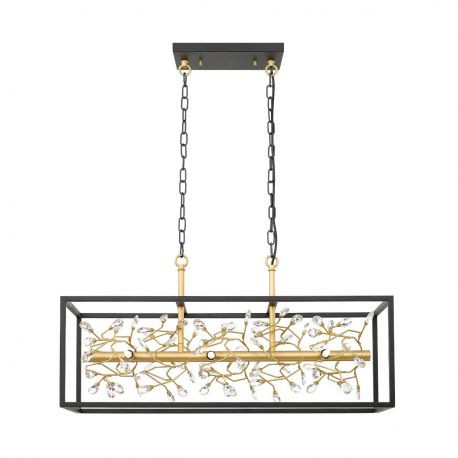 Pendule, Lustre suspendate - Lustra eleganta design modern Spring auriu, negru