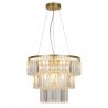 Lustra suspendata design modern Tifanny auriu