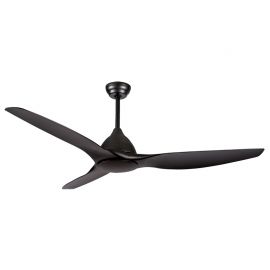 Lustre cu ventilator - Ventilator de tavan cu telecomanda Romey lemn negru