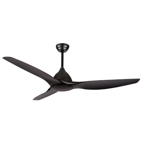 Lustre cu ventilator - Ventilator de tavan cu telecomanda Romey lemn negru