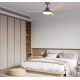 Lustre cu ventilator - Lustra LED cu Ventilator si telecomanda Olalla maro/lemn