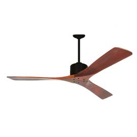 Lustre cu ventilator - Ventilator de tavan cu telecomanda Shyam negru/lemn cires