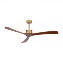 Ventilator de tavan cu telecomanda Gioia auriu/lemn nuc