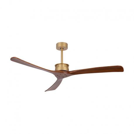 Lustre cu ventilator - Ventilator de tavan cu telecomanda Gioia auriu/lemn nuc