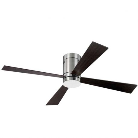 Lustre cu ventilator - Lustra LED cu Ventilator si telecomanda Sarah crom/maro