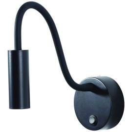 Aplice, corpuri de iluminat pentru pereti - Aplica LED de perete cu brat flexibil Minimal negru