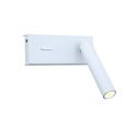 Aplica de perete cu spot LED directionabil, USB Charger Nihad alba