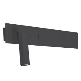 Aplice, corpuri de iluminat pentru pereti - Aplica ambientala cu spot LED directionabil Akito negru