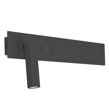 Aplice, corpuri de iluminat pentru pereti - Aplica ambientala cu spot LED directionabil Akito negru