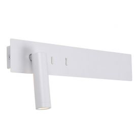 Aplice, corpuri de iluminat pentru pereti - Aplica ambientala cu spot LED directionabil Akito alba