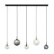 Pendule, Lustre suspendate - Lustra suspendata design decorativ Iris line fumuriu/frost-white