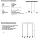 Pendule, Lustre suspendate - Lustra suspendata design decorativ Iris line fumuriu/frost-white