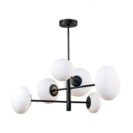 Lustre aplicate - Lustra moderna cu 6 surse de lumina Omi negru