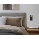 Aplice, corpuri de iluminat pentru pereti - Aplica cu spot LED directionabil, USB Charger Bran negru/alama