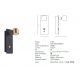 Aplice, corpuri de iluminat pentru pereti - Aplica cu spot LED directionabil, USB Charger Bran negru/alama
