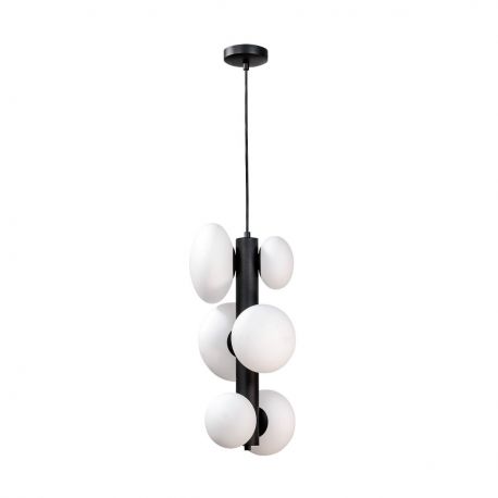 Pendule, Lustre suspendate - Lustra moderna cu 6 surse de lumina Omi negru
