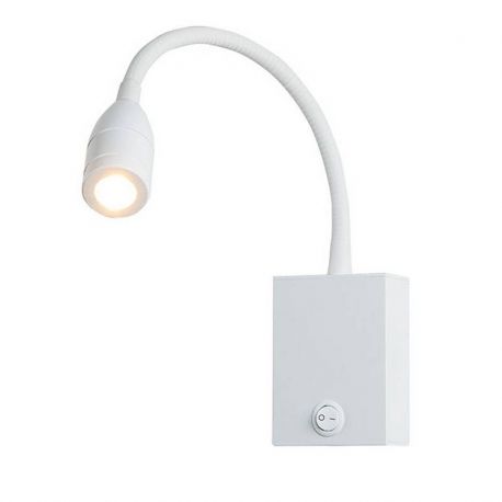 Aplice, corpuri de iluminat pentru pereti - Aplica cu spot LED stil minimalist Hotel alba