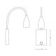 Aplice, corpuri de iluminat pentru pereti - Aplica cu spot LED stil minimalist Hotel alba