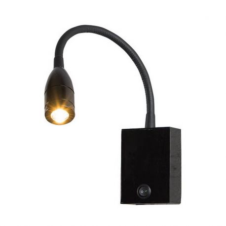 Aplice, corpuri de iluminat pentru pereti - Aplica cu spot LED stil minimalist Hotel negru
