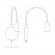 Aplice, corpuri de iluminat pentru pereti - Aplica cu spot Reder LED stil minimalist Hotel crom