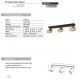 Plafoniere cu spoturi, Spoturi aplicate - Plafoniera cu 3 spoturi GU10 LED Minimal negru/alama
