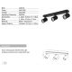 Plafoniere cu spoturi, Spoturi aplicate - Plafoniera cu 3 spoturi GU10 LED Minimal negru