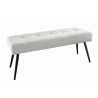 Bancheta tapitata design modern Boutique 100cm, boucle alb