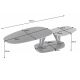 Masute Living - Masuta de cafea moderna cu doua blaturi rotative din ceramica Movement 160cm