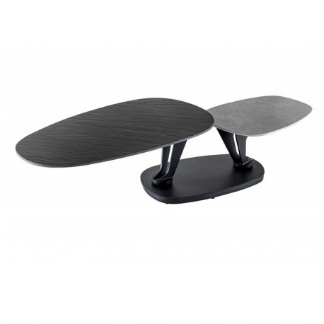 Masute Living - Masuta de cafea moderna cu doua blaturi rotative din ceramica Movement 160cm