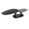 Masuta de cafea moderna cu doua blaturi rotative din ceramica Movement 160cm