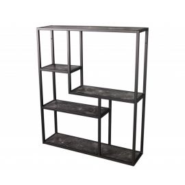 Biblioteci-Rafturi - Raft de perete design industrial Slim Line 90cm, negru