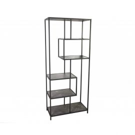 Biblioteci-Rafturi - Raft design industrial Slim Line 185x77cm, negru