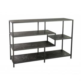 Biblioteci-Rafturi - Raft design industrial Slim Line 115x80cm, negru