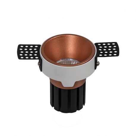 Spoturi tavan fals - Spot LED incastrabil Trimless cupru 6W 3000K