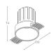 Spoturi tavan fals - Spot LED incastrabil Trimless cupru 6W 3000K