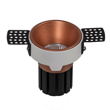 Spoturi tavan fals - Spot LED incastrabil Trimless cupru 9W 3000K