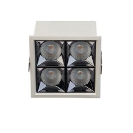 Spoturi tavan fals - Corp incastrabil cu 4 spoturi LED Sandy White