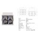 Spoturi tavan fals - Corp incastrabil cu 4 spoturi LED Sandy White