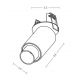 Spoturi tavan fals - Corp incastrabil LED Zoomable Spot negru