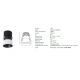 Spoturi tavan fals - Spot LED incastrabil Trimless alb 15W D-7,5cm