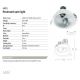Spoturi tavan fals - Corp incastrabil cu 2 mini spoturi LED mobile Trimless alb