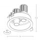 Spoturi tavan fals - Corp incastrabil cu 2 mini spoturi LED mobile Trimless alb