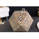 Masute Living - Masuta auxiliara design unicat Bone Inlay 60cm