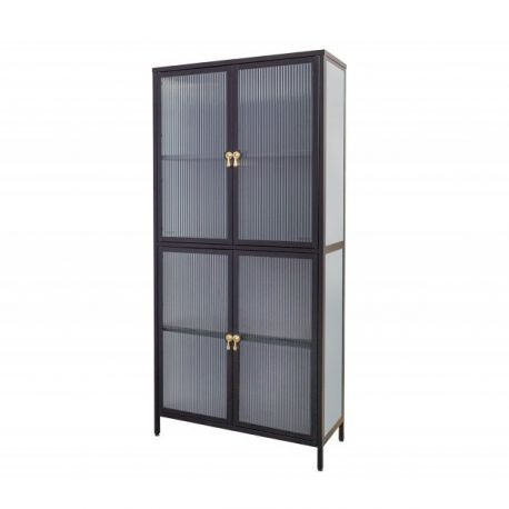 Vitrine - Vitrina moderna din metal si sticla Amsterdam 180cm