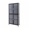 Vitrina moderna din metal si sticla Amsterdam 180cm