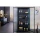 Vitrine - Vitrina moderna din metal si sticla Amsterdam 160cm
