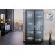 Vitrine - Vitrina moderna din metal si sticla Amsterdam 160cm