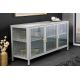 Vitrine - Vitrina moderna din metal si sticla Amsterdam 105cm, greige