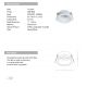 Spoturi tavan fals - Spot incastrabil GU10 Iria D-7,4cm