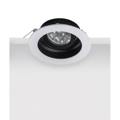 Spoturi tavan fals - Spot incastrabil GU10 ZINC CASTING alb/negru